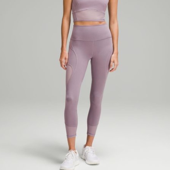 Lululemon Wunder Train Mesh Panel High-Rise Tight 25" in Violet Verbena - 4 - Picture 1 of 2